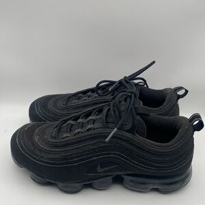 NIKE Air VaporMax 97 GS 'Triple Black' 2018 Youth Sneakers Size 7Y - AQ2657-001